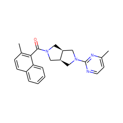 Cc1ccnc(N2C[C@H]3CN(C(=O)c4c(C)ccc5ccccc45)C[C@H]3C2)n1 ZINC000116821565