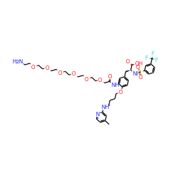 Cc1ccnc(NCCCCOc2ccc(C[C@H](NS(=O)(=O)c3cccc(C(F)(F)F)c3)C(=O)O)cc2NC(=O)COCCOCCOCCOCCOCCOCCN)c1 ZINC000150377761