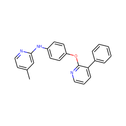 Cc1ccnc(Nc2ccc(Oc3ncccc3-c3ccccc3)cc2)c1 ZINC000139330306