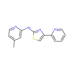 Cc1ccnc(Nc2nc(-c3ccccn3)cs2)c1 ZINC000000088330