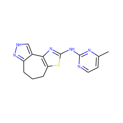 Cc1ccnc(Nc2nc3c(s2)CCCc2n[nH]cc2-3)n1 ZINC000072119962