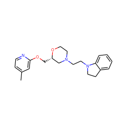 Cc1ccnc(OC[C@H]2CN(CCN3CCc4ccccc43)CCO2)c1 ZINC000205505017