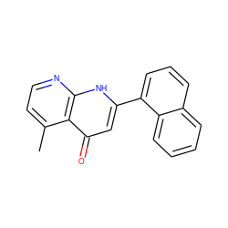 Cc1ccnc2[nH]c(-c3cccc4ccccc34)cc(=O)c12 ZINC000005504159