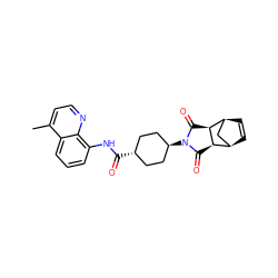 Cc1ccnc2c(NC(=O)[C@H]3CC[C@H](N4C(=O)[C@H]5[C@H]6C=C[C@H](C6)[C@H]5C4=O)CC3)cccc12 ZINC000261189660