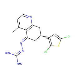 Cc1ccnc2c1/C(=N/N=C(N)N)C[C@@H](c1cc(Cl)sc1Cl)C2 ZINC000013474727