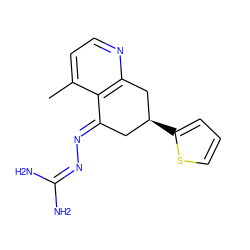 Cc1ccnc2c1/C(=N/N=C(N)N)C[C@H](c1cccs1)C2 ZINC000013474716