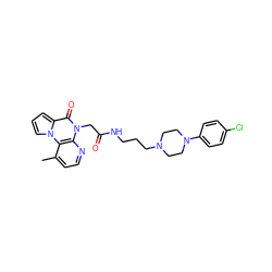 Cc1ccnc2c1n1cccc1c(=O)n2CC(=O)NCCCN1CCN(c2ccc(Cl)cc2)CC1 ZINC000066167362