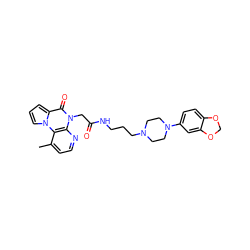 Cc1ccnc2c1n1cccc1c(=O)n2CC(=O)NCCCN1CCN(c2ccc3c(c2)OCO3)CC1 ZINC000066157399