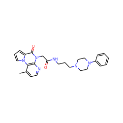 Cc1ccnc2c1n1cccc1c(=O)n2CC(=O)NCCCN1CCN(c2ccccc2)CC1 ZINC000066136284