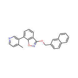 Cc1ccncc1-c1cccc2c(OCc3ccc4ccccc4c3)noc12 ZINC000222713918