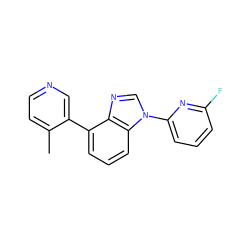 Cc1ccncc1-c1cccc2c1ncn2-c1cccc(F)n1 ZINC000095563577