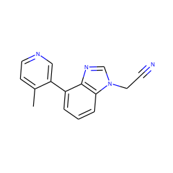 Cc1ccncc1-c1cccc2c1ncn2CC#N ZINC000095562821