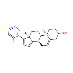 Cc1ccncc1C1=CC=C2[C@@H]3CC=C4C[C@@H](O)CC[C@]4(C)[C@H]3CC[C@]12C ZINC001772629318