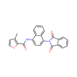 Cc1ccoc1C(=O)Nc1ccc(N2C(=O)c3ccccc3C2=O)c2ccccc12 ZINC000473171629