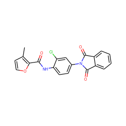 Cc1ccoc1C(=O)Nc1ccc(N2C(=O)c3ccccc3C2=O)cc1Cl ZINC000473172550