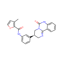 Cc1ccoc1C(=O)Nc1cccc([C@@H]2CN=C3c4ccccc4NC(=O)N3C2)c1 ZINC000206976106