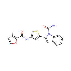 Cc1ccoc1C(=O)Nc1csc(-c2cc3ccccc3n2C([NH])=O)c1 ZINC001772606901