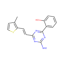 Cc1ccsc1/C=C/c1nc(N)nc(-c2ccccc2O)n1 ZINC000006697081