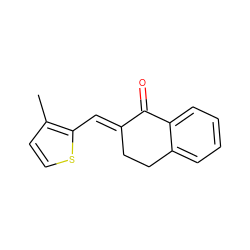 Cc1ccsc1/C=C1\CCc2ccccc2C1=O ZINC000032265875