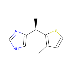 Cc1ccsc1[C@H](C)c1c[nH]cn1 ZINC000000022762