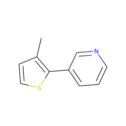 Cc1ccsc1-c1cccnc1 ZINC000013607069