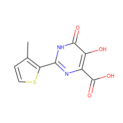 Cc1ccsc1-c1nc(C(=O)O)c(O)c(=O)[nH]1 ZINC000003582525