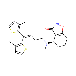 Cc1ccsc1C(=CCCN(C)[C@@H]1CCCc2o[nH]c(=O)c21)c1sccc1C ZINC000038359407