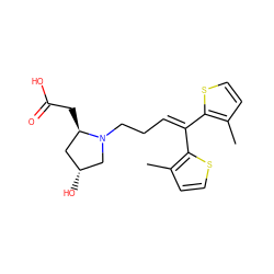 Cc1ccsc1C(=CCCN1C[C@H](O)C[C@H]1CC(=O)O)c1sccc1C ZINC000038319163