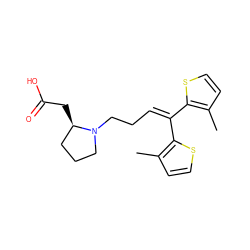 Cc1ccsc1C(=CCCN1CCC[C@H]1CC(=O)O)c1sccc1C ZINC000045391535