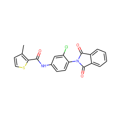 Cc1ccsc1C(=O)Nc1ccc(N2C(=O)c3ccccc3C2=O)c(Cl)c1 ZINC000653701070