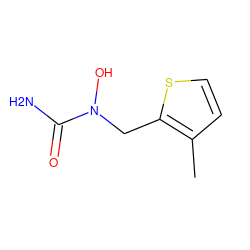 Cc1ccsc1CN(O)C(N)=O ZINC000013762890