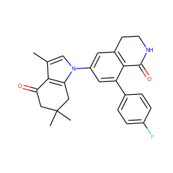 Cc1cn(-c2cc3c(c(-c4ccc(F)cc4)c2)C(=O)NCC3)c2c1C(=O)CC(C)(C)C2 ZINC000169308168