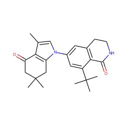 Cc1cn(-c2cc3c(c(C(C)(C)C)c2)C(=O)NCC3)c2c1C(=O)CC(C)(C)C2 ZINC000169308163