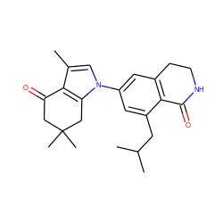 Cc1cn(-c2cc3c(c(CC(C)C)c2)C(=O)NCC3)c2c1C(=O)CC(C)(C)C2 ZINC000098208248