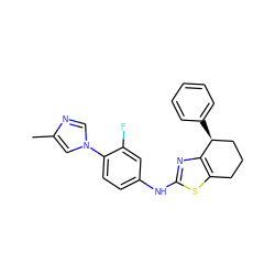 Cc1cn(-c2ccc(Nc3nc4c(s3)CCC[C@@H]4c3ccccc3)cc2F)cn1 ZINC000073196301