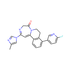 Cc1cn(C2=NCC(=O)N3CCc4c(cccc4-c4ccc(F)nc4)C3=C2)cn1 ZINC000149111778