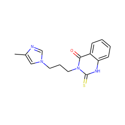 Cc1cn(CCCn2c(=S)[nH]c3ccccc3c2=O)cn1 ZINC000138341804