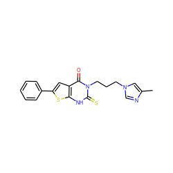 Cc1cn(CCCn2c(=S)[nH]c3sc(-c4ccccc4)cc3c2=O)cn1 ZINC000138362265