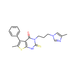 Cc1cn(CCCn2c(=S)[nH]c3sc(C)c(-c4ccccc4)c3c2=O)cn1 ZINC000138385158