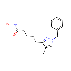 Cc1cn(Cc2ccccc2)nc1CCCCC(=O)NO ZINC000299819891