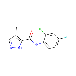 Cc1cn[nH]c1C(=O)Nc1ccc(F)cc1Cl ZINC000225447559