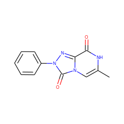 Cc1cn2c(=O)n(-c3ccccc3)nc2c(=O)[nH]1 ZINC001772648881