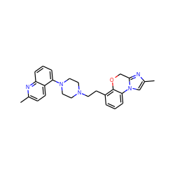 Cc1cn2c(n1)COc1c(CCN3CCN(c4cccc5nc(C)ccc45)CC3)cccc1-2 ZINC000064503413