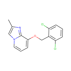 Cc1cn2cccc(OCc3c(Cl)cccc3Cl)c2n1 ZINC000013778231