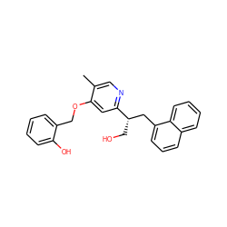 Cc1cnc([C@@H](CO)Cc2cccc3ccccc23)cc1OCc1ccccc1O ZINC000027562822