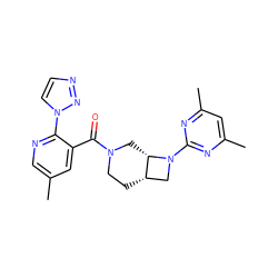 Cc1cnc(-n2ccnn2)c(C(=O)N2CC[C@H]3CN(c4nc(C)cc(C)n4)[C@H]3C2)c1 ZINC000116828623