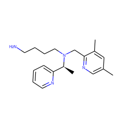 Cc1cnc(CN(CCCCN)[C@@H](C)c2ccccn2)c(C)c1 ZINC000066065980