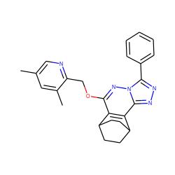 Cc1cnc(COc2nn3c(-c4ccccc4)nnc3c3c2C2CCC3CC2)c(C)c1 ZINC000013610246