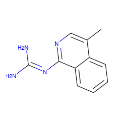 Cc1cnc(N=C(N)N)c2ccccc12 ZINC000026960804