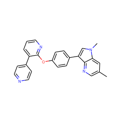 Cc1cnc2c(-c3ccc(Oc4ncccc4-c4ccncc4)cc3)cn(C)c2c1 ZINC000299835351